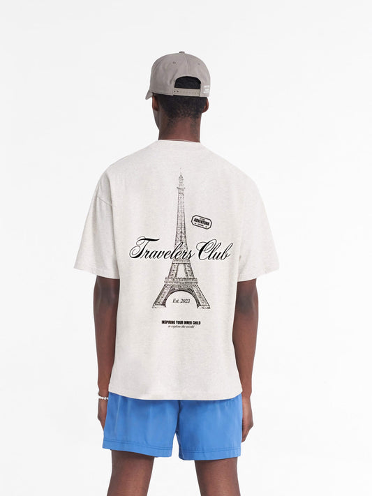 Travelers Club Paris White Tee